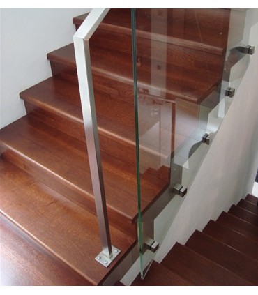 Fixation ponctuelle forme carrée pour volume en verre