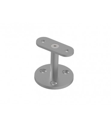 Support droit pour main courante plate sur muret