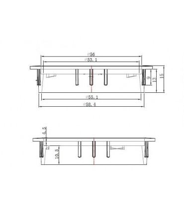 Passe câble zamack série Rond Ø 68 mm by SISO