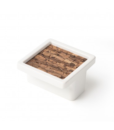 Poignée bouton avec inclusion en liège naturel