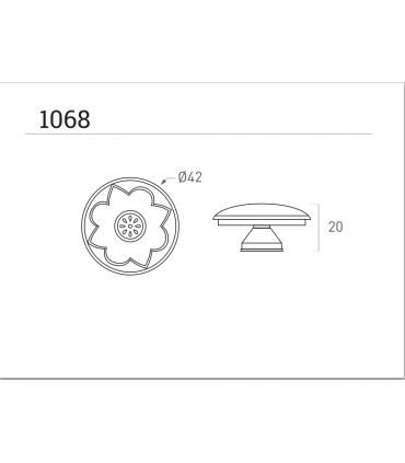 Bouton rond 42 mm laiton gravée