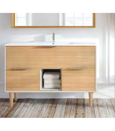 Pied droit conique en bois ambiance nordic