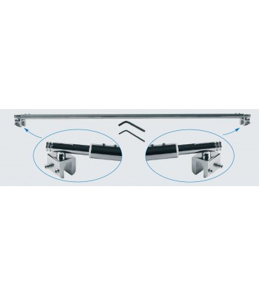 Raidisseur cloison de douche verre/verre