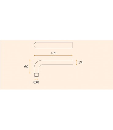 Paire de poignée béquille en bronze série BZ.00.028