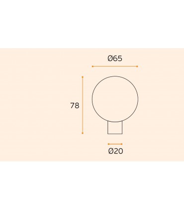 Poignée bouton fixe en bronze série BZ.00.090 sur rosace à visser