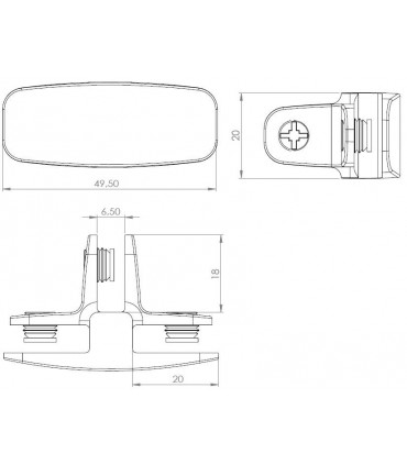 Connecteur Glass Passion trois voies à 90°