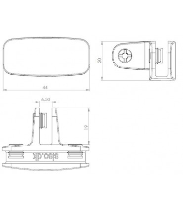 Connecteur Glass Passion fermé trois voies à 90°