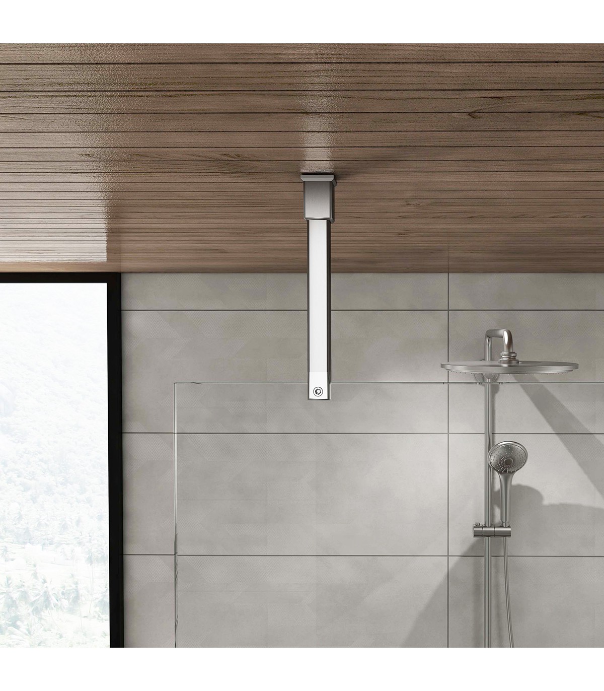 Support Mural Réglable Pour Paroi De Douche – Acier Inoxydable Chromé – Longueur 400-600 Mm – Pour Verre De 8 à 12 Mm D'épaisseur