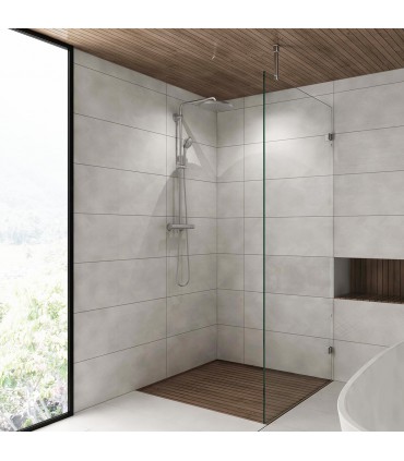 Barre de stabilisation pour pare-douche en verre