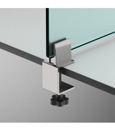 Support rotatif pour panneau pare-haleine en verre ou plexiglass d'épaisseur 8 à 10 mm