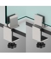Support rotatif pour panneau pare-haleine en verre ou plexiglass d'épaisseur 8 à 10 mm