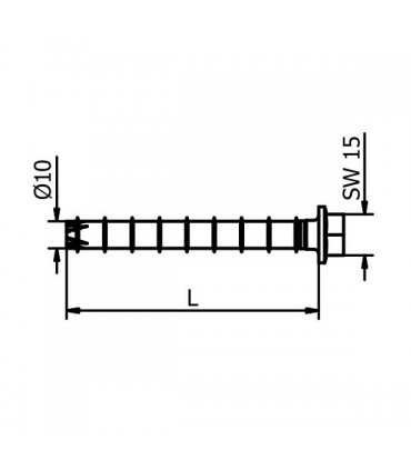 Vis d'ancrage pour béton et profil de sol TL-6020