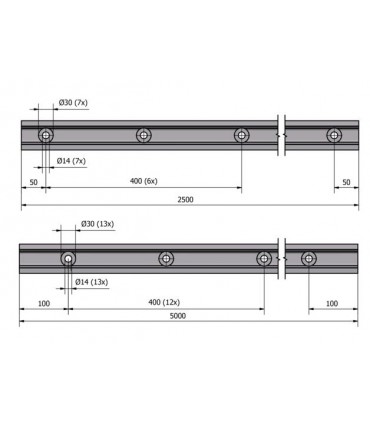 Profil TL-6020 aluminium 1.0 KN montage au sol