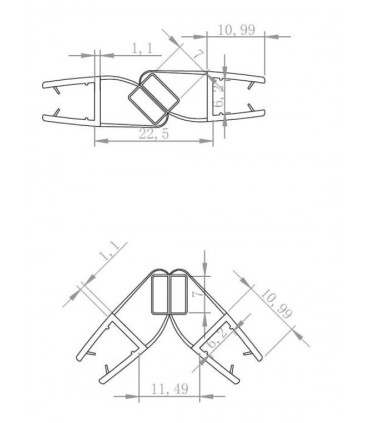 Joint d'étanchéité magnétique 90/180° série S.5711