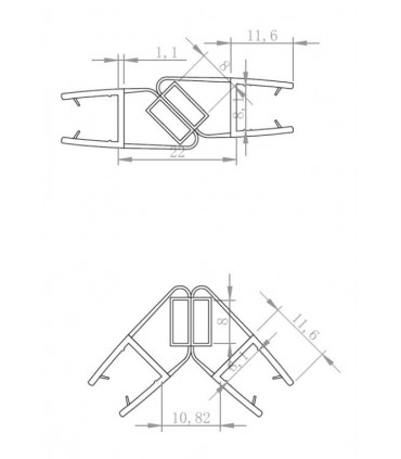 Joint d'étanchéité magnétique 90/180° série S.5711