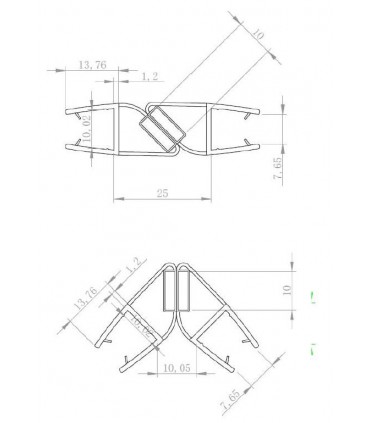 Joint d'étanchéité magnétique 90/180° série S.5711