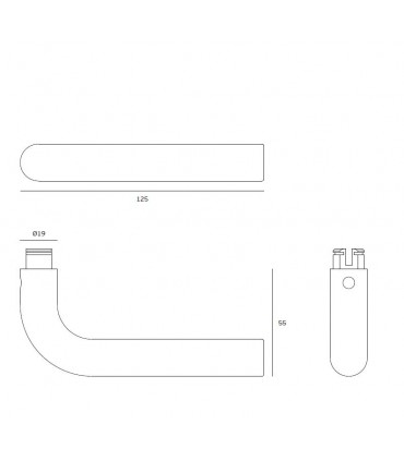 Paire de poignée béquille série Tubular L