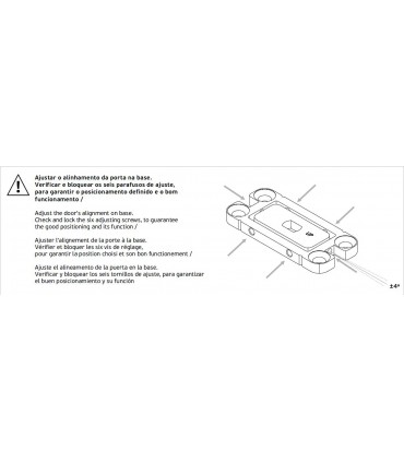 Kit penture pour porte double action en verre poids maxi 100 kg