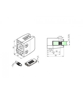 talon plat - modèle 26 - Zamak effet inox satiné talon plat - modèle 26 - Zamak effet inox satiné