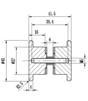 Paire de poignée bouton plat noir mat