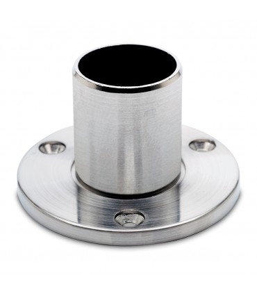 Embase 75 mm à visser pour tube rond 38,1 mm