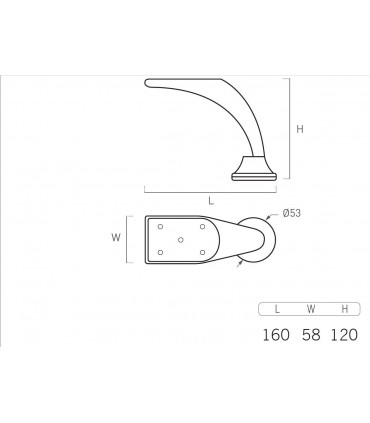 Pieds de meuble design série Peter hauteur 110/115 mm