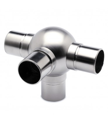 Raccord boule quatre départs en T pour tube Ø 38 mm