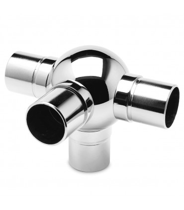 Raccord boule quatre départs en T pour tube Ø 38 mm