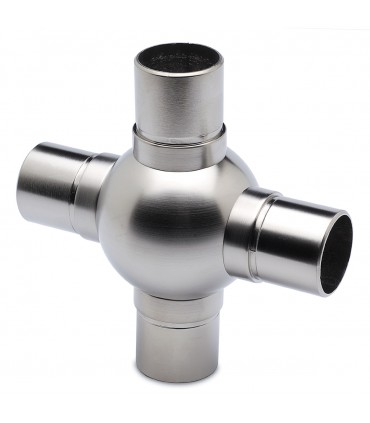 Raccord boule quatre départs en croix pour tube de 38 mm