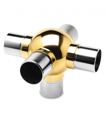 Raccord boule en croix avec un départ à 90° pour tube de 38 mm
