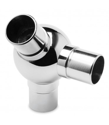 Raccord boule à 45° avec un départ à 90° pour tube de 38 mm