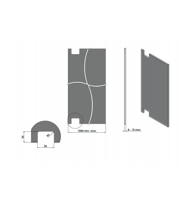 Charnière pivotante Lodz II pour porte de douche en verre