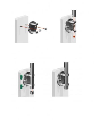 Platine de fixation à l'Anglaise pour tube Ø 42.4 x 2 mm