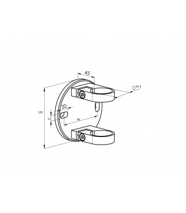 Platine de fixation à l'Anglaise Ø 120 mm