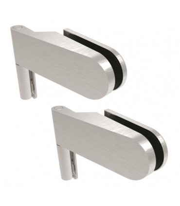 Paire de paumelle avec fiche pour porte clarit en verre