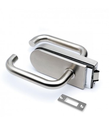 Serrure bec de cane inox brossé mat