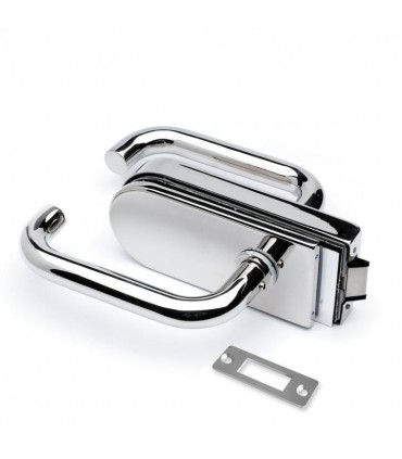 Serrure bec de cane inox poli brillant