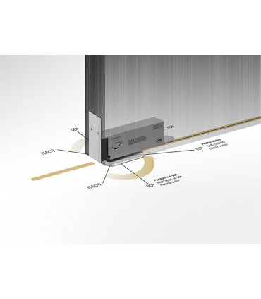 Kit complet pivot hydraulique pour porte en bois