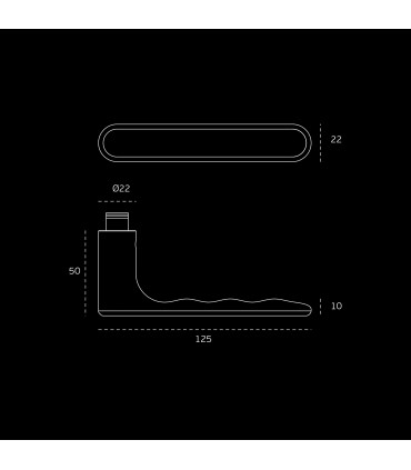 Paire de poignée béquille série Tokyo 177 par JNF