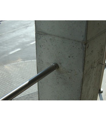 Embase inox fixation invisible pour tube rond 33.7 et 42.4 mm