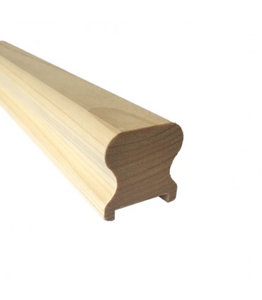 Main courante en bois d'épicéa massif brut