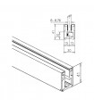 Profil aluminium technique verre de 8 à 8.76mm