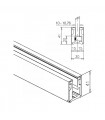 Profil aluminium technique verre de 10 à 10.76mm