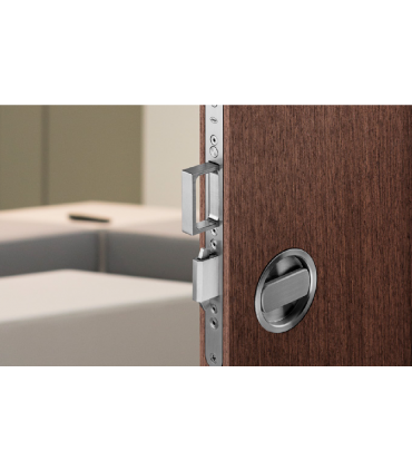 Serrure à larder pour porte coulissante en bois