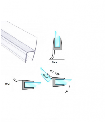 Joint d'étanchéité bas de porte lèvre déportée série S.5702