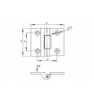 Fiche technique charnière plate 70mm.