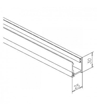 Profil 30/25/30 aluminium avec parclose