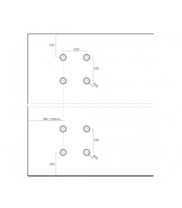 Kit penture design pour porte double action en verre poids maxi 200 kg