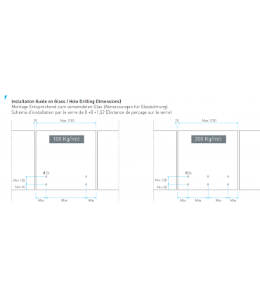 Fixation ponctuelle ajustable ronde 50mm en aluminium pour garde corps en verre