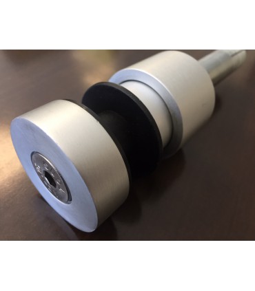 Fixation ponctuelle ajustable ronde 45mm en aluminium pour garde corps en verre